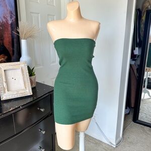 KENDALL AND KYLIE RIBBED TUBE MINI DRESS